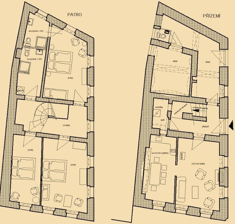 Mestansky Dum Villa โรเช็มเบิร์ก นาด วัลตาวูว์ ห้อง รูปภาพ